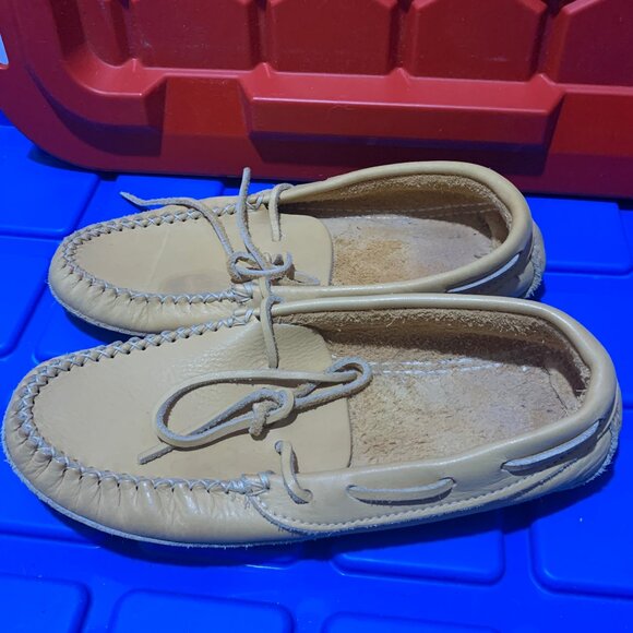 VINTAGE CHEROKEE LEATHER FLAT HOUSE SHOES SIZE 10 - Picture 2 of 8